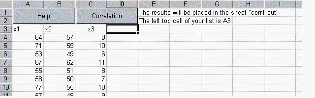 Correlation Calculations in Excel